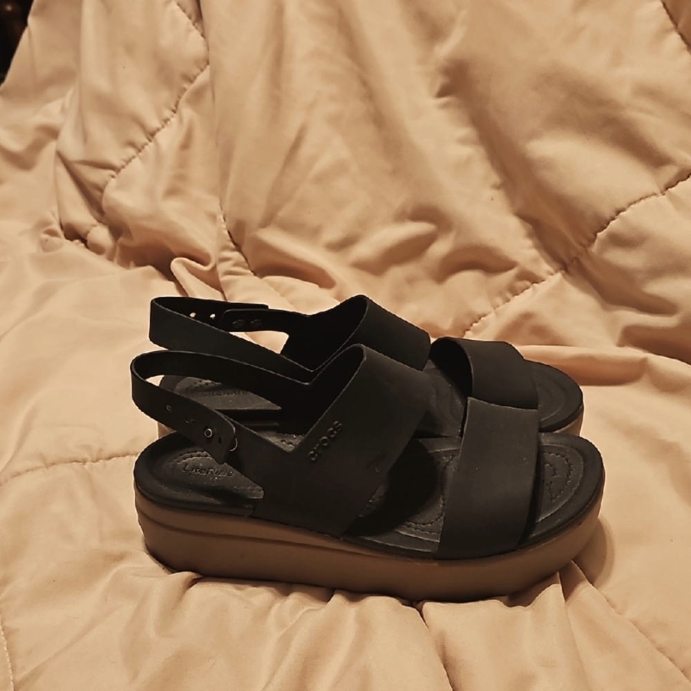 Women's Black CROCS Sandals